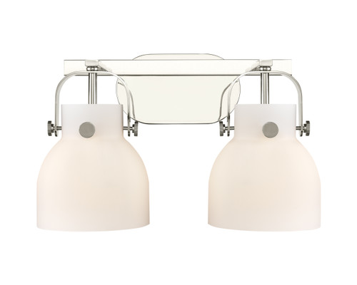 INNOVATIONS 423-2W-PN-G412-6WH Pilaster II Bell 2 17 inch Bath Vanity Light Polished Nickel