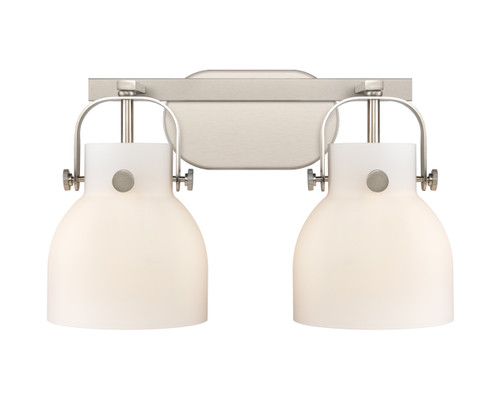 INNOVATIONS 423-2W-SN-G412-6WH Pilaster II Bell 2 17 inch Bath Vanity Light Satin Nickel