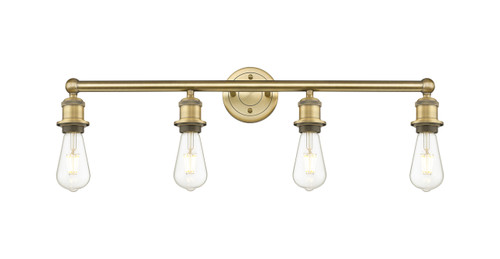 INNOVATIONS 616-4W-BB Edison 4 27 inch Bath Vanity Light Brushed Brass