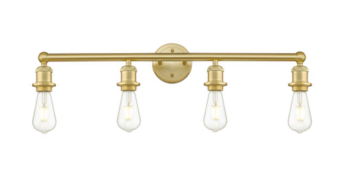 INNOVATIONS 616-4W-SG Edison 4 27 inch Bath Vanity Light Satin Gold
