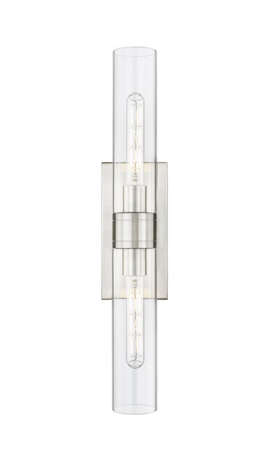 INNOVATIONS 617-2W-SN-G617-11CL Boreas 2 24 inch Bath Vanity Light Satin Nickel