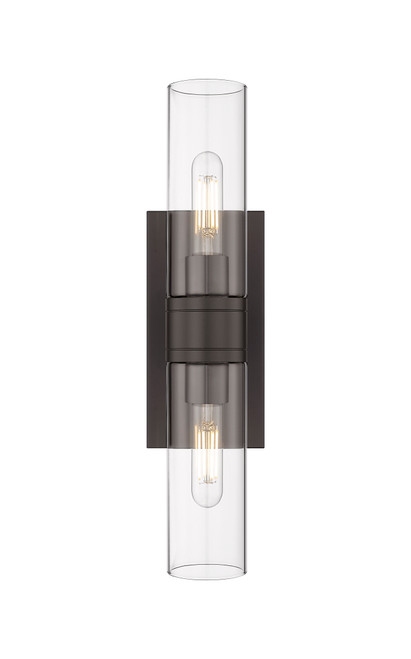 INNOVATIONS 617-2W-OB-G617-8CL Boreas 2 18 inch Bath Vanity Light Oil Rubbed Bronze