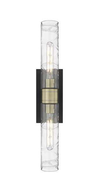 INNOVATIONS 617-2W-BAB-G617-11DE Boreas 2 24 inch Bath Vanity Light Black Antique Brass
