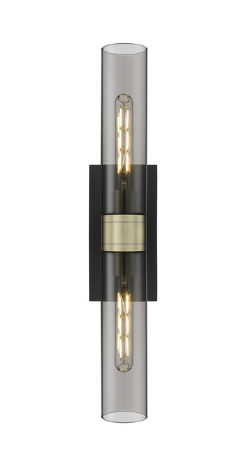 INNOVATIONS 617-2W-BAB-G617-11SM Boreas 2 24 inch Bath Vanity Light Black Antique Brass