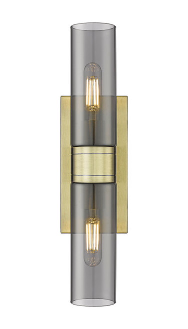 INNOVATIONS 617-2W-AB-G617-8SM Boreas 2 18 inch Bath Vanity Light Antique Brass