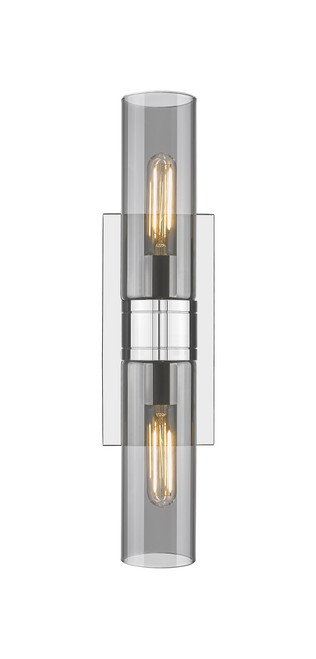 INNOVATIONS 617-2W-PC-G617-8SM Boreas 2 18 inch Bath Vanity Light Polished Chrome
