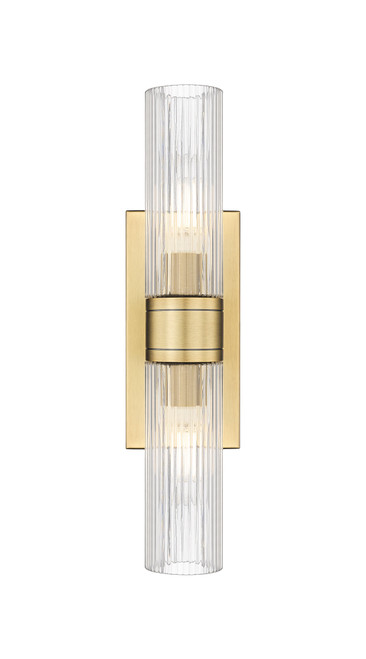 INNOVATIONS 617-2W-BB-G617-8SCL Boreas 2 18 inch Bath Vanity Light Brushed Brass