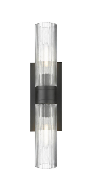 INNOVATIONS 617-2W-BK-G617-8SCL Boreas 2 18 inch Bath Vanity Light Matte Black