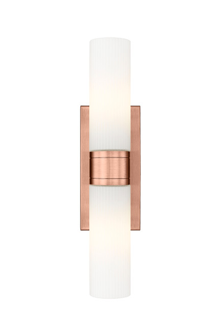 INNOVATIONS 617-2W-AC-G617-8SWH Boreas 2 18 inch Bath Vanity Light Antique Copper