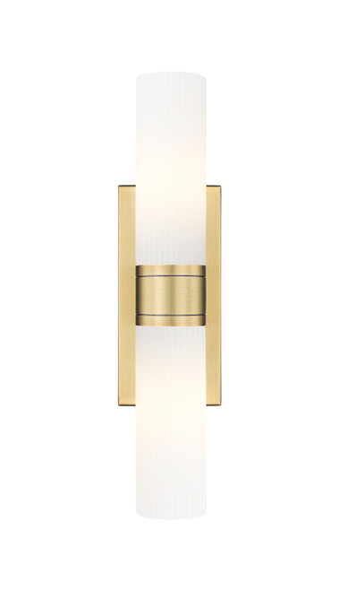 INNOVATIONS 617-2W-BB-G617-8SWH Boreas 2 18 inch Bath Vanity Light Brushed Brass