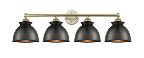 INNOVATIONS 616-4W-AB-M14-BK Adirondack 4 Light Bath Vanity Light part of the Edison Collection Antique Brass