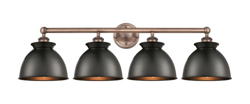INNOVATIONS 616-4W-AC-M14-BK Adirondack 4 Light Bath Vanity Light part of the Edison Collection Antique Copper