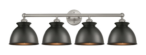 INNOVATIONS 616-4W-SN-M14-BK Adirondack 4 Light Bath Vanity Light part of the Edison Collection Brushed Satin Nickel