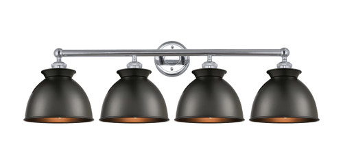 INNOVATIONS 616-4W-PC-M14-BK Adirondack 4 Light Bath Vanity Light part of the Edison Collection Polished Chrome