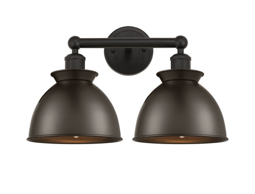 INNOVATIONS 616-2W-OB-M14-OB Adirondack 2 Light Bath Vanity Light part of the Edison Collection Oil Rubbed Bronze