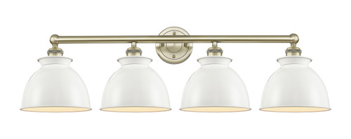 INNOVATIONS 616-4W-AB-M14-W Adirondack 4 Light Bath Vanity Light part of the Edison Collection Antique Brass