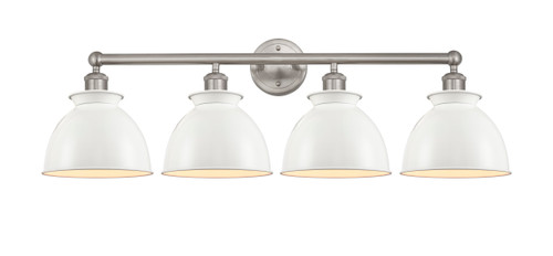 INNOVATIONS 616-4W-SN-M14-W Adirondack 4 Light Bath Vanity Light part of the Edison Collection Brushed Satin Nickel
