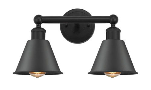 INNOVATIONS 616-2W-BK-M8-BK Smithfield 2 Light Bath Vanity Light part of the Ballston Collection Matte Black