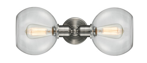 INNOVATIONS 900-2W-SN-G122-LED Sphere 2 Light Bath Vanity Light part of the Austere Collection Brushed Satin Nickel