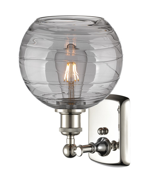 INNOVATIONS 516-1W-PN-G1213-8SM Deco Swirl 1 Light 8 inch Sconce Polished Nickel