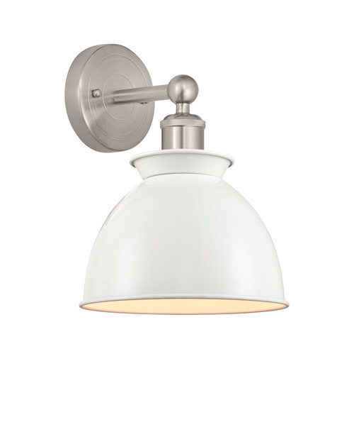 INNOVATIONS 616-1W-SN-M14-W Adirondack 1 Light Sconce part of the Edison Collection Brushed Satin Nickel
