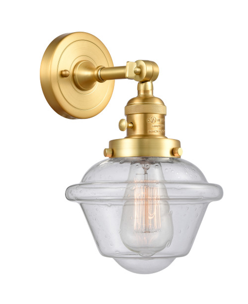INNOVATIONS 203SW-SG-G534-LED Oxford 1 Light 7.5 inch Sconce With Switch Satin Gold