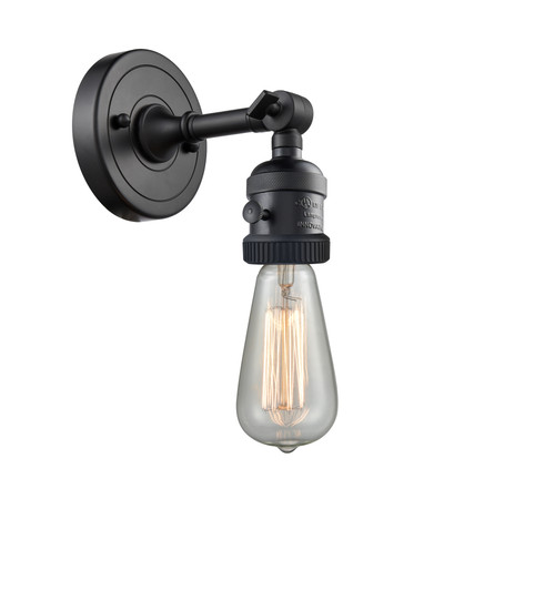INNOVATIONS 203SW-BK-LED Bare Bulb 1 Light 4.5 inch Sconce With Switch Matte Black