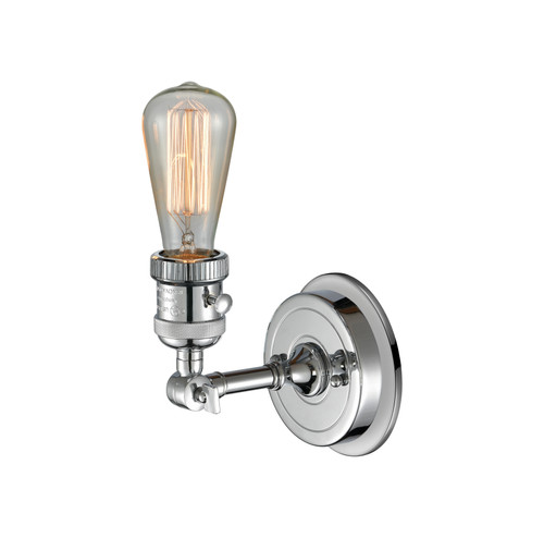 INNOVATIONS 203SWBP-PC Bare Bulb 1 Light 5 inch Sconce With Switch Polished Chrome