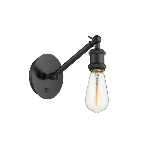 INNOVATIONS 317-1W-BK Belfast 1 Light Sconce part of the Ballston Collection Matte Black