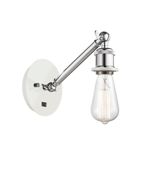 INNOVATIONS 317-1W-WPC Belfast 1 Light Sconce part of the Ballston Collection White and Polished Chrome