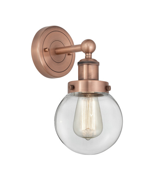 INNOVATIONS 616-1W-AC-G202-6 Beacon 1 6.5 inch Sconce Antique Copper