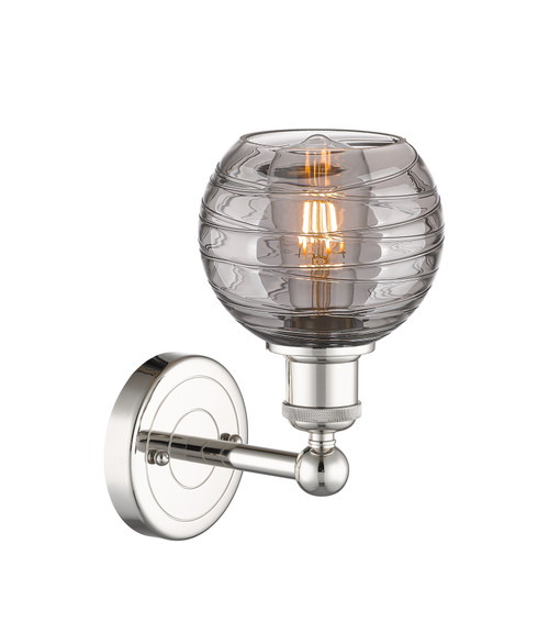 INNOVATIONS 616-1W-PN-G1213-6SM Athens Deco Swirl 1 6 inch Sconce Polished Nickel