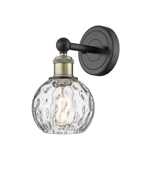 INNOVATIONS 616-1W-BAB-G1215-6 Athens Water Glass 1 6 inch Sconce Black Antique Brass