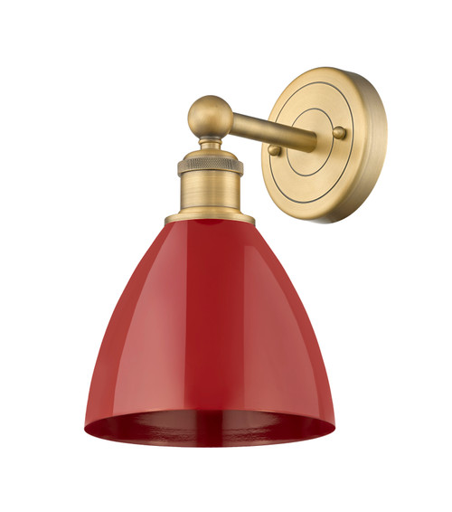 INNOVATIONS 616-1W-BB-MBD-75-RD Plymouth Dome 1 7.5 inch Sconce Brushed Brass