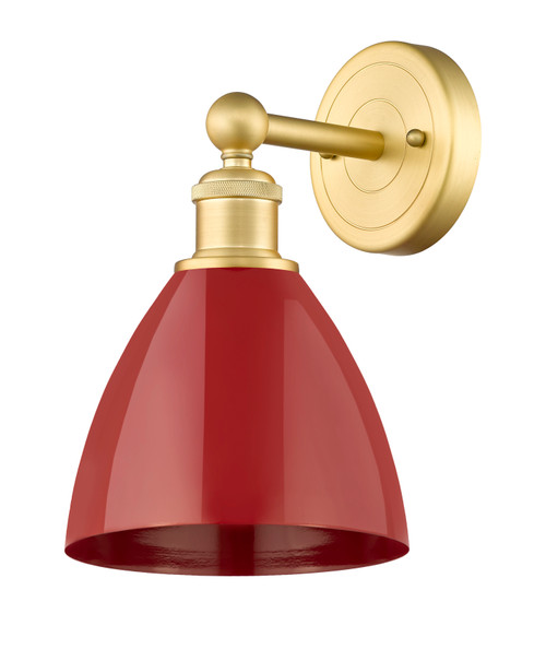 INNOVATIONS 616-1W-SG-MBD-75-RD Plymouth Dome 1 7.5 inch Sconce Satin Gold