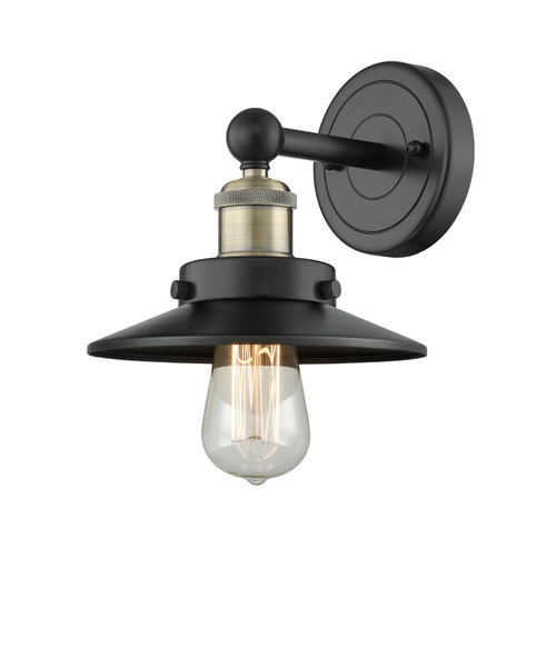 INNOVATIONS 616-1W-BAB-M6-BK Edison 1 8 inch Sconce Black Antique Brass