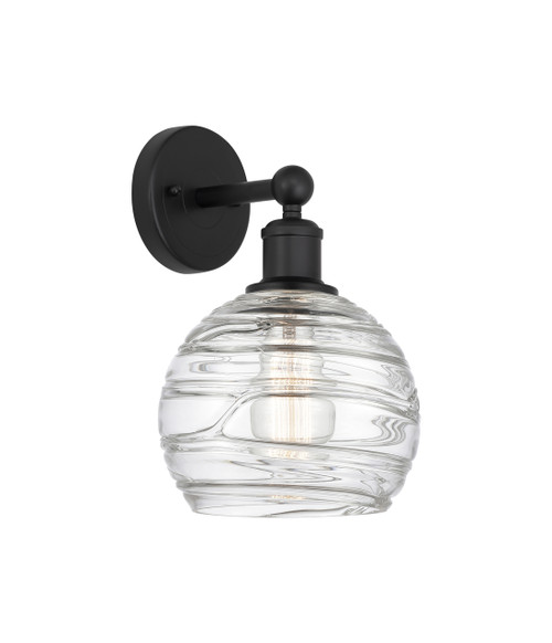 INNOVATIONS 616-1W-BK-G1213-8 Athens Deco Swirl 1 8 inch Sconce Matte Black