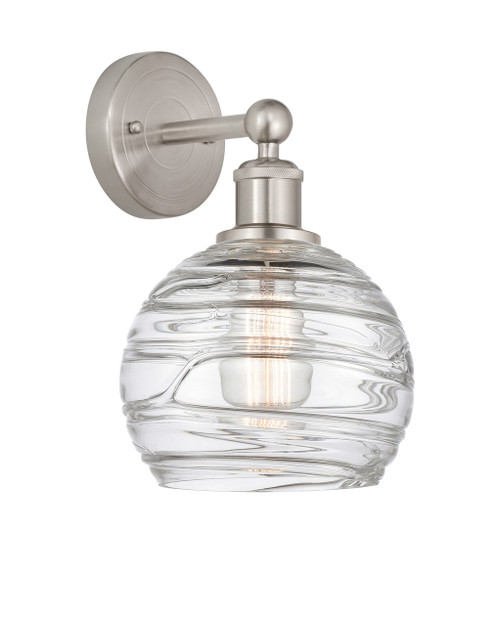 INNOVATIONS 616-1W-SN-G1213-8 Athens Deco Swirl 1 8 inch Sconce Satin Nickel