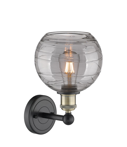 INNOVATIONS 616-1W-BAB-G1213-8SM Athens Deco Swirl 1 8 inch Sconce Black Antique Brass