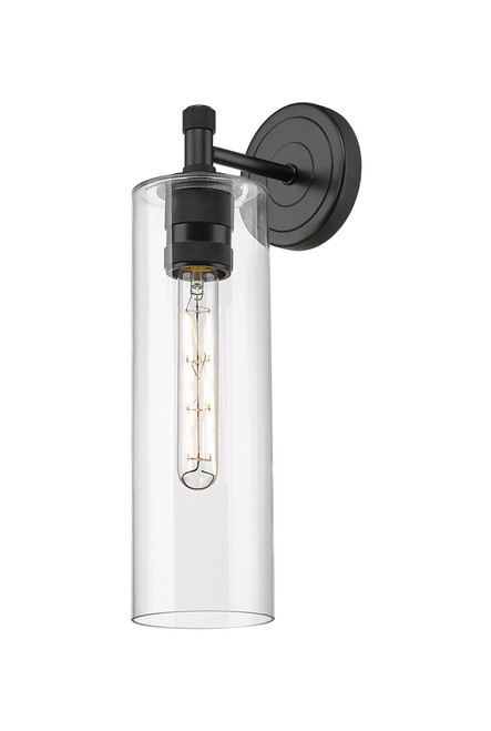 INNOVATIONS 434-1W-BK-G434-12CL Crown Point 1 4.5 inch Sconce Matte Black INNOVATIONS 434-1W-BK-G434-12CL Crown Point 1 4.5 inch Sconce Matte Black