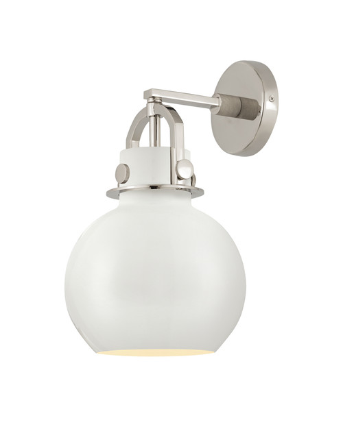 INNOVATIONS 410-1W-PN-M410-8W Newton Sphere 1 8 inch Sconce Polished Nickel