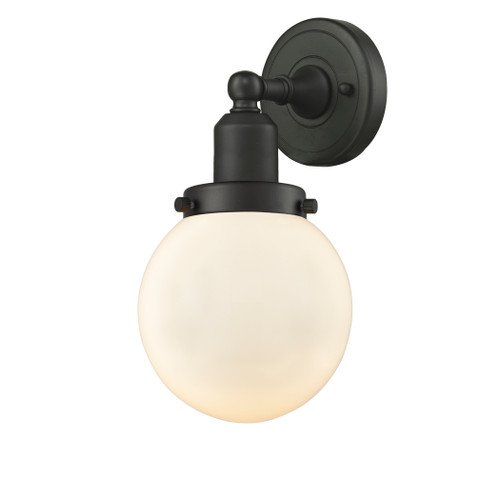INNOVATIONS 900H-1W-OB-G201-6 Beacon 1 Light 6 inch Sconce Oil Rubbed Bronze