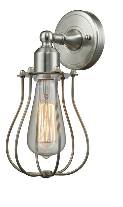 INNOVATIONS 900-1W-SN-CE513-LED Muselet 1 Light Sconce part of the Austere Collection Brushed Satin Nickel