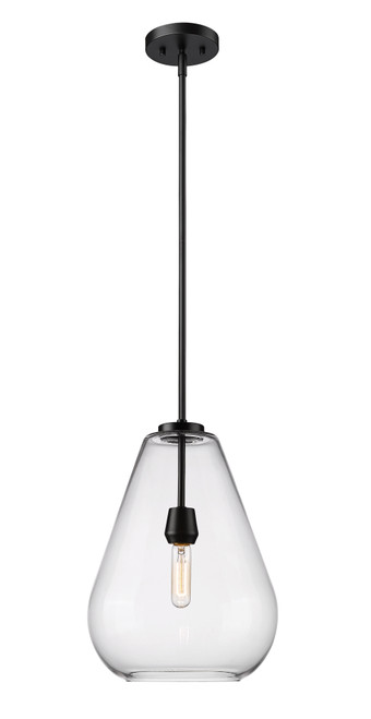 Z-LITE 488P12-MB 1 Light Pendant,Matte Black Z-LITE 488P12-MB 1 Light Pendant,Matte Black