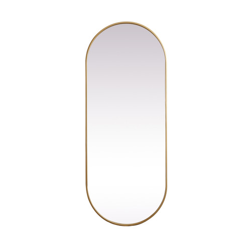 Elegant Decor MR2A2460BRS Metal Frame Oval Mirror 24x60 Inch in Brass Elegant Decor MR2A2460BRS Metal Frame Oval Mirror 24x60 Inch in Brass