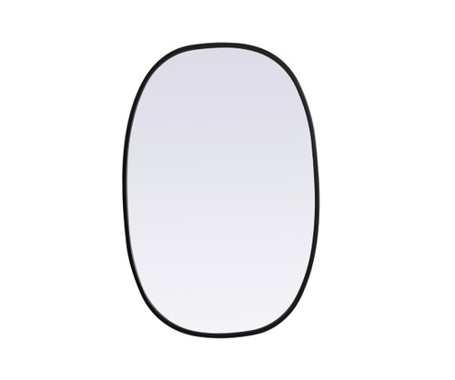 Elegant Decor MR2B2030BLK Metal Frame Oval Mirror 20x30 Inch in Black Elegant Decor MR2B2030BLK Metal Frame Oval Mirror 20x30 Inch in Black