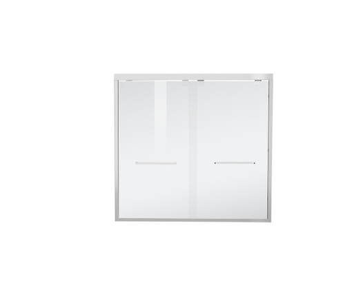 Elegant Kitchen and Bath TD333-6060PCH Semi-frameless tub door 60 x 60 Polished Chrome