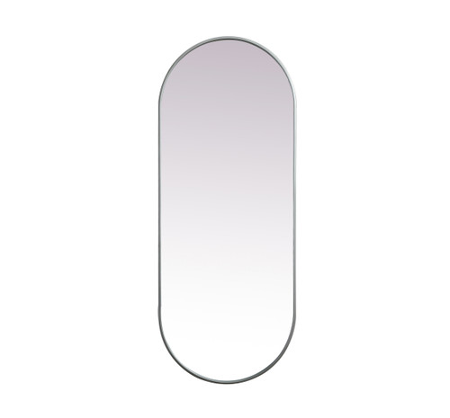 Elegant Decor MR2A2460SIL Metal Frame Oval Mirror 24x60 Inch in Silver