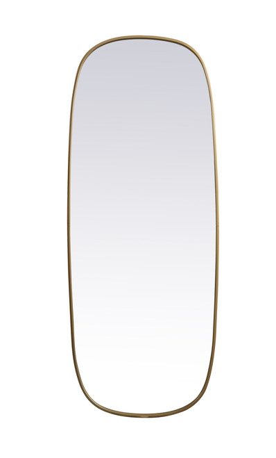 Elegant Decor MR2B2460BRS Metal Frame Oval Mirror 24x60 Inch in Brass Elegant Decor MR2B2460BRS Metal Frame Oval Mirror 24x60 Inch in Brass
