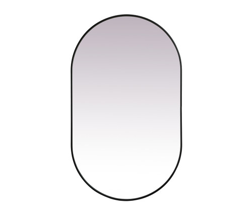 Elegant Decor MR2A3660BLK Metal Frame Oval Mirror 36x60 Inch in Black